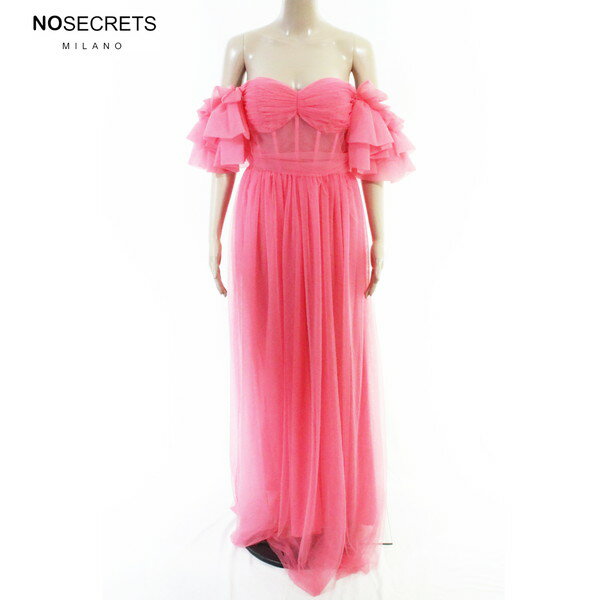 Rakuten - 80%OFF 新品 ノーシークレッツ NO SECRETS ワンピース 42 EOP1947 M Lサイズ レッド レディース ロングドレス オーガンジー オフショルダー
