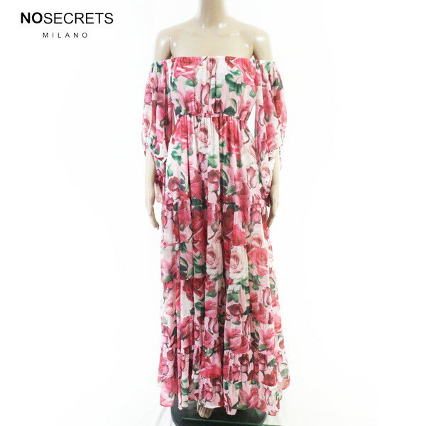 Rakuten - 80%OFF 新品 ノーシークレッツ NO SECRETS ワンピース 42 EOP1948 M Lサイズ ピンク レディース ロングワンピース フラワー柄 オフショルダー