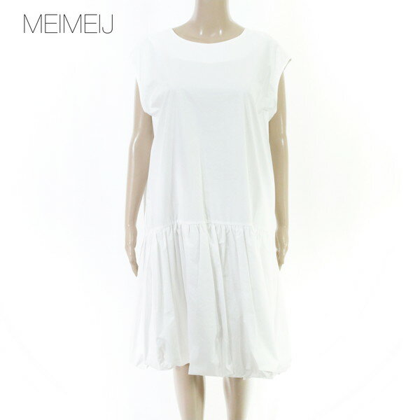 Rakuten - 80%OFF 新品 メイメイジェイ MEIMEI J ワンピース 40 EOP1802 フリーサイズ ホワイト レディース ノースリーブワンピース コットン バルーン イタリア製