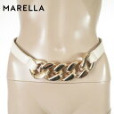 85%OFF 訳あり 新品 マレーラ MARELLA ベルト M EOT1045 オフベージュ オフホワイト レディース サッシュベルト ゴールドチェーン