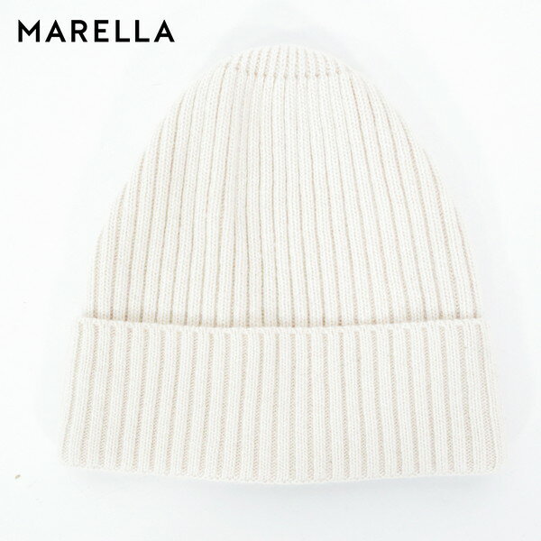 Rakuten - 80%OFF 新品 マレーラ MARELLA 帽子 EOT1140 オフベージュ レディース ニット帽 リブ編みニット帽 ウール イタリア製 アウトレット