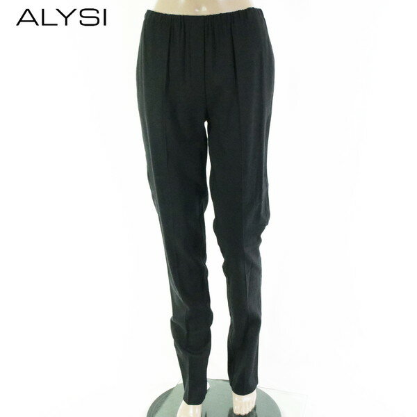 Rakuten - 85%OFF 新品 アリジ ALYSI パンツ 42 EPT1067 Lサイズ ブラック レディース スリット入りパンツ リネン ウエストゴム イタリア製
