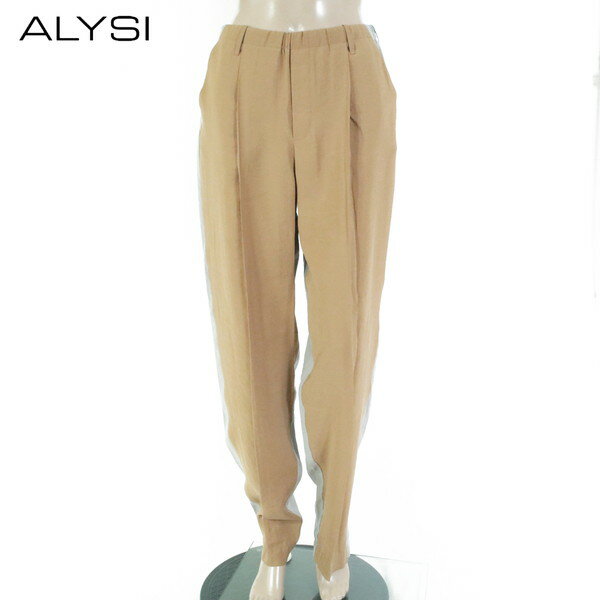 Rakuten - 85%OFF 新品 アリジ ALYSI パンツ 42 EPT1075 Lサイズ キャメル レディース ツートーンカラーパンツ タック入り イタリア製