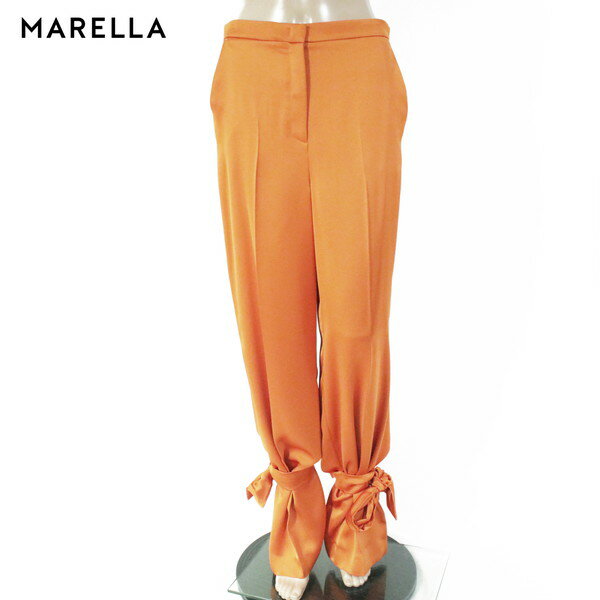 Rakuten - 85%OFF 新品 マレーラ MARELLA パンツ 42 EPT1025 Lサイズ オレンジ レディース 光沢パンツ 裾絞りパンツ インポート