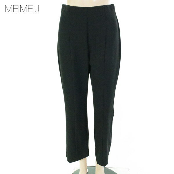 Rakuten - 80%OFF 新品 メイメイジェイ MEIMEI J パンツ 40 EPT1122 Mサイズ ブラック レディース センターライン入りパンツ ウエストゴム イタリア製