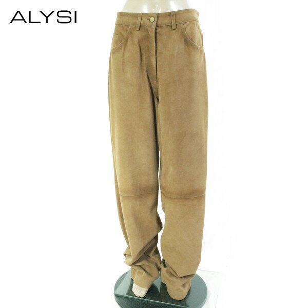 Rakuten - 85%OFF 新品 アリジ ALYSI パンツ 42 EPT1140 Lサイズ キャメル レディース レザーパンツ スウェードレザーパンツ やぎ革