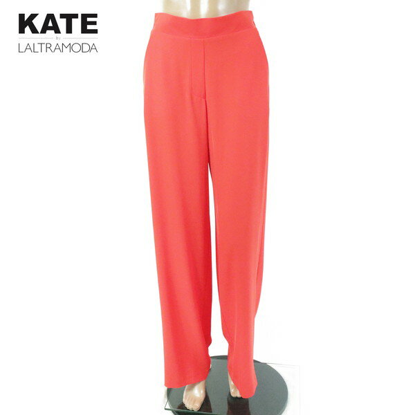Rakuten - 80%OFF 新品 ケイトラルトラモーダ KATE LALTRAMODA パンツ 42 EPT1165 Lサイズ レッド レディース カラーパンツ ウエストゴム イタリア製