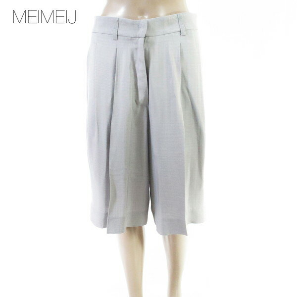 Rakuten - 80%OFF 新品 メイメイジェイ MEIMEI J パンツ 40 EPT1179 Mサイズ ライトグレー レディース ハーフ丈パンツ タック入りパンツ イタリア製