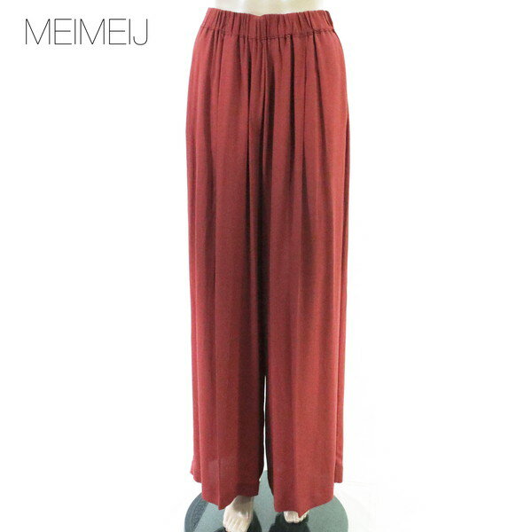 樂天商城 - 80%OFF 新品 メイメイジェイ MEIMEI J パンツ 40 EPT1185 Mサイズ ブラウン レディース ワイドパンツ シルクパンツ ウエストゴム イタリア製