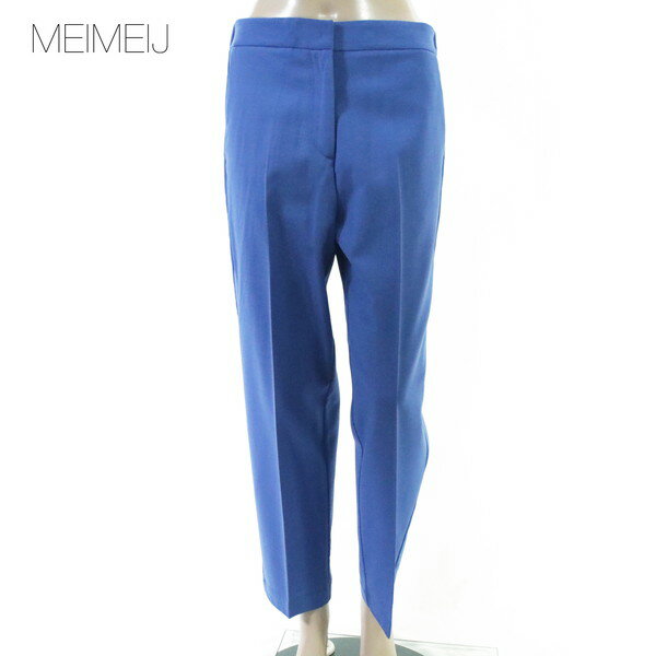Rakuten - 80%OFF 新品 メイメイジェイ MEIMEI J パンツ 40 EPT1193 Mサイズ ブルー レディース カラーパンツ ウール ストレート イタリア製