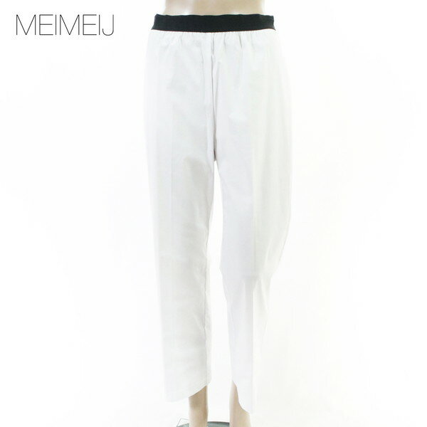 Rakuten - 80%OFF 新品 メイメイジェイ MEIMEI J パンツ 40 EPT1202 Mサイズ ホワイト レディース コットンパンツ ストレッチ ウエストゴム イタリア製