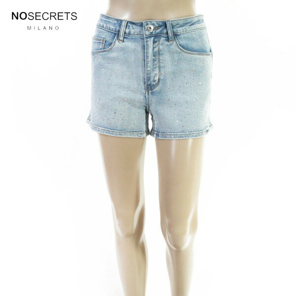 Rakuten - 80%OFF 新品 ノーシークレッツ NO SECRETS パンツ 42 EPT1208 S Mサイズ ブルー レディース デニム地ショートパンツ ラインストーン