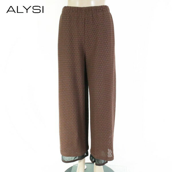 Rakuten - 85%OFF 新品 アリジ ALYSI パンツ 40 EPT1079 Mサイズ ブラウン レディース コットン編みパンツ ウエストゴム イタリア製