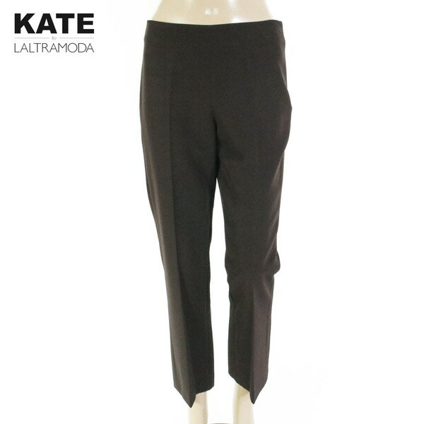 Rakuten - 85%OFF 新品 ケイトラルトラモーダ KATE LALTRAMODA パンツ 42 EPT1088 M Lサイズ ブラウン レディース クロップドパンツ イタリア製