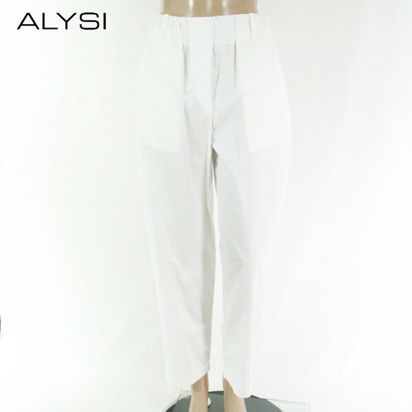 Rakuten - 85%OFF 新品 アリジ ALYSI パンツ 42 EPT1149 Lサイズホワイト レディース コットンパンツ カジュアルパンツ ウエストゴム イタリア製
