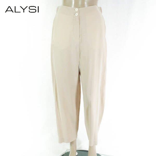 Rakuten - 85%OFF 新品 アリジ ALYSI パンツ 40 EPT1150 Mサイズ ベージュ レディース レーヨン×ポリエステル カジュアルパンツ スラックス ウエストゴム イタリア製