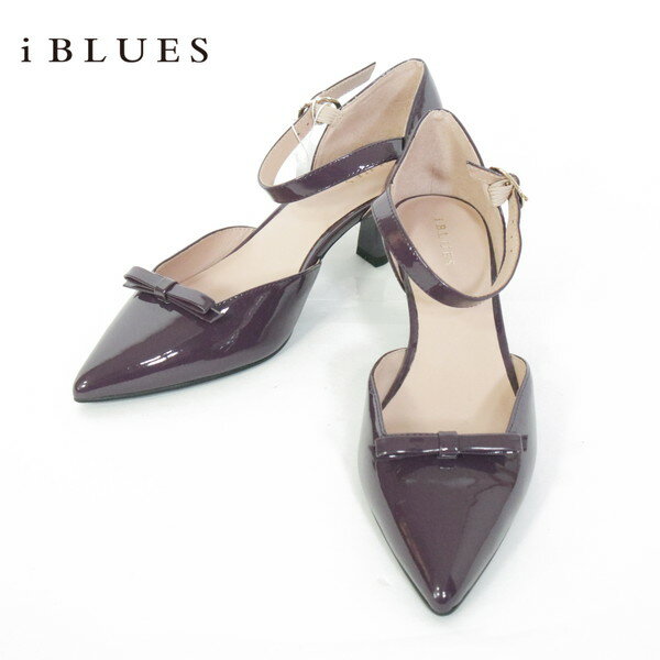 Rakuten - 80%OFF 新品 イブルース i BLUES 靴 37 ES359 23.5cm パープル レディース パンプス ストラップパンプス エナメルパンプス ポインテッドトゥ