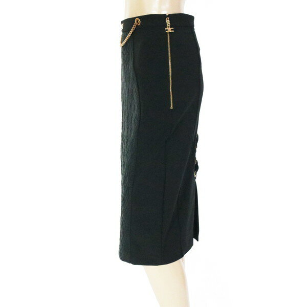 85%OFF 新品 エリザベッタフランキ ELISABETTA FRANCHI スカート 40 ESK696 S Mサイズ ブラック レディース タイトスカート 膝丈スカート イタリア製