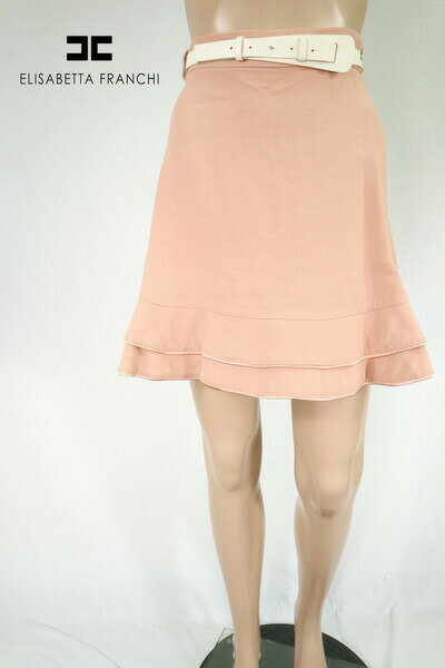 90%OFF 新品 エリザベッタフランキ ELISABETTA FRANCHI スカート 38 ESK260 XSサイズ ピンク レディース 膝上丈スカート イタリア製 アウトレット