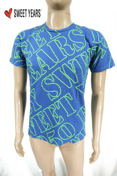 80%OFF 新品 スウィートイヤーズ SWEET YEARS Tシャツ HCS476 Mサイズ ブルー メンズ カットソー 半袖 綿×カシミヤ 日本製 ビームス アウトレット
