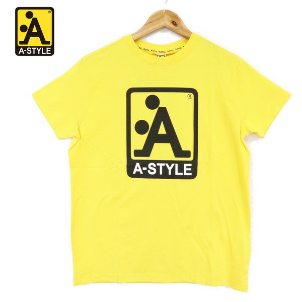 Rakuten - 80%OFF 新品 アースタイル A-STYLE Tシャツ M HCS635 Mサイズ イエロー メンズ カットソー コットン ストレッチ 半袖 丸首 プリント