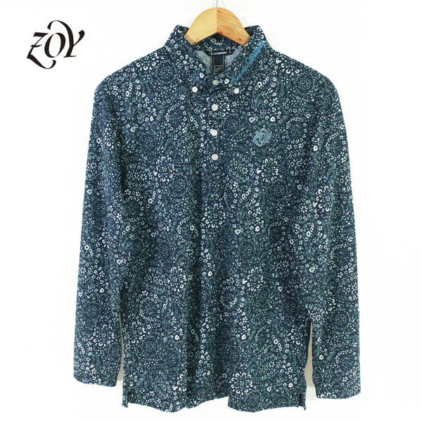 Rakuten - 60%OFF 新品 ゾーイ ZOY ポロシャツ 1003 HCS706 L-LLサイズ ネイビー メンズ カットソー 長袖 ポリエステル100% ナノファイン加工 防臭効果 春夏 ゴルフウェア 071442009