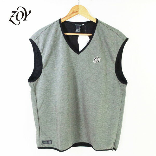 Other - 60%OFF 新品 ゾーイ ZOY ベスト 1003 HCS724 L-LLサイズ ブラック メンズ カットソー ポリエステル×コットン ストレッチ 通気性 RENU 春夏 ゴルフウェア 071442023
