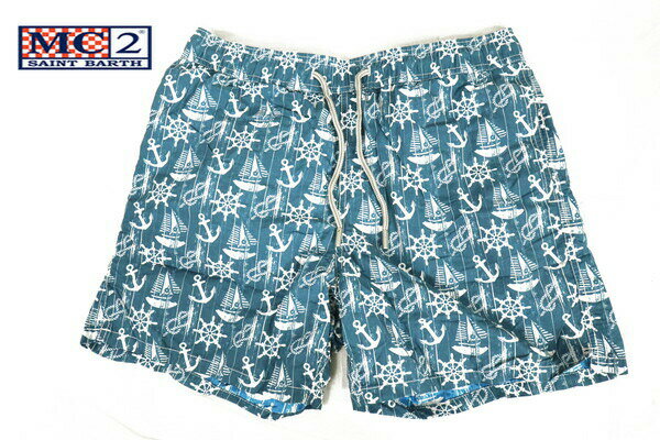 85%OFF 新品 セントバーツ ST.BARTH 水着 S HOT142 Sサイズ ブルー柄 メンズ サーフパンツ 海パン トランクスタイプ 春夏 インポート アウトレット