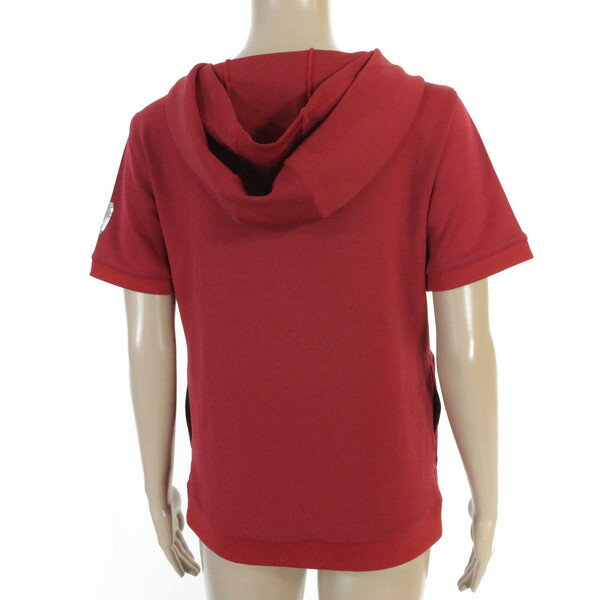 サンプル品 新品 MU SPORTS エムユースポーツ トップス 40 LCS1673 Mサイズ レッド レディース 半袖フーディー 半袖トップス 日本製