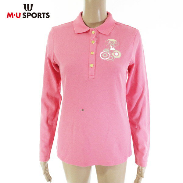 70%OFF 訳あり 新品 MU SPORTS エムユースポーツ ポロシャツ 40 LCS1722 Mサイズ ピンク レディース ...