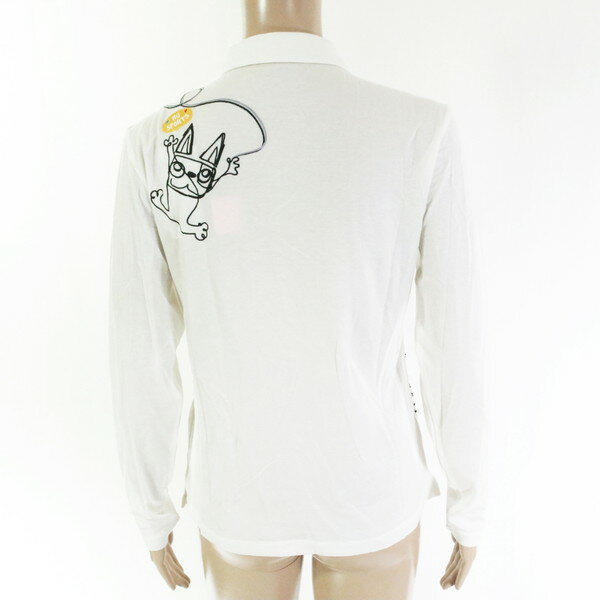 70%OFF 訳あり 新品 MU SPORTS エムユースポーツ トップス 40 LCS1726 Mサイズ ホワイト レディース 長袖トップス 襟付き 刺しゅう ゴルフ 日本製