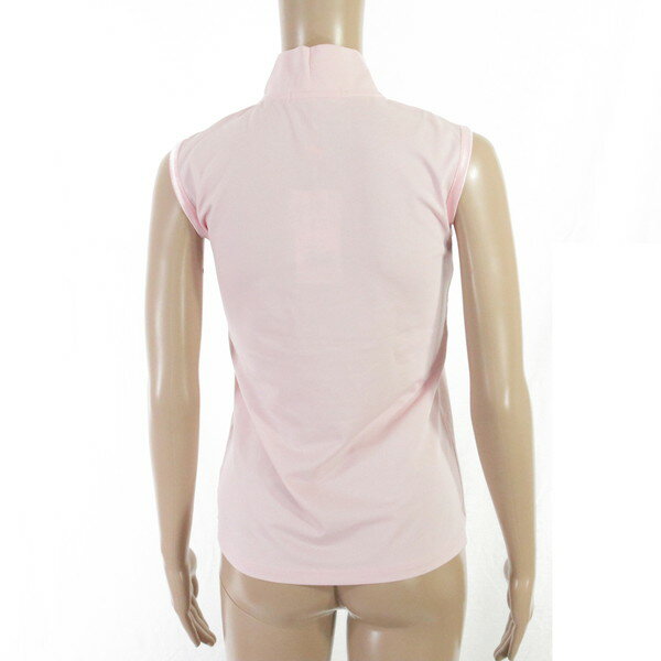 70%OFF 新品 MU SPORTS エムユースポーツ トップス 40 LCS1589 Mサイズ ピンク レディース カットソー ノースリーブ ハーフジップ プルオーバー モックネック ゴルフウェア スポーツ 日本製 701P3402A