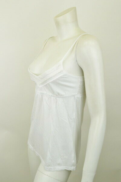 【スーパーSALE割引商品】80%OFF 新品 ガス GAS 春夏白色コットン100%キャミソールS LCS373 アウトレット