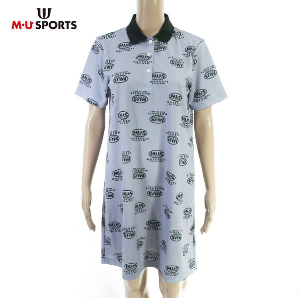 70%OFF 訳あり 新品 MU SPORTS エムユースポーツ ワンピース 40 LOP1005 Mサイズ ブルーパープル レデ...