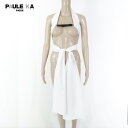 95%OFF 訳あり 新品 ポール カ PAULE KA 飾り襟 LOT1613 ホワイト レディース ショーツ デザインショール ファッション小物 コットン フランス製