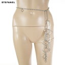 90%OFF 訳あり 新品 ステファネル STEFANEL ベルト LOT1625 シルバー レディース チェーンベルト ネックレス メタル