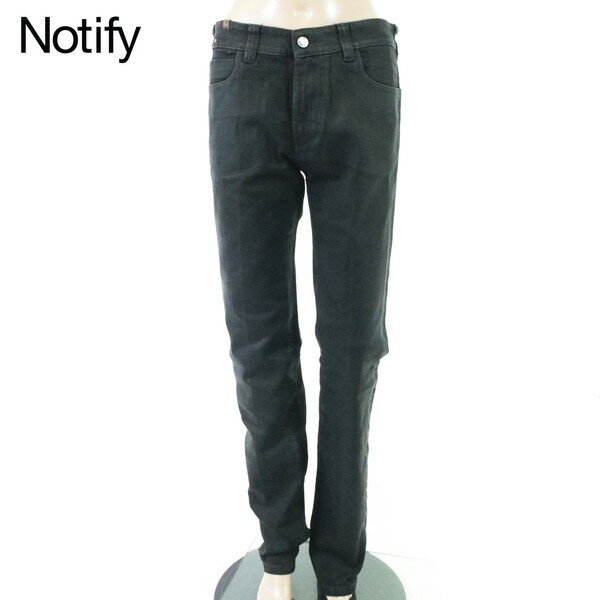 Rakuten - 新品 ノティファイ NotifyI パンツ 27 LPT3671 Mサイズ ブラック レディース デニムパンツ ブラックデニム ジーンズ ストレート イタリア製
