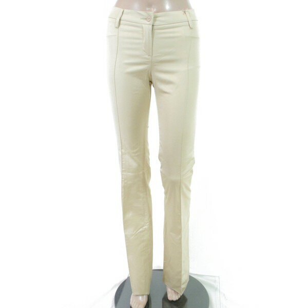 Rakuten - 90%OFF 新品 ジャンカルロロッシ GIAN CARLO ROSSI パンツ 38 LPT3683 XS Sサイズ イエローベージュ レディース コットンパンツ 裾フレア イタリア製