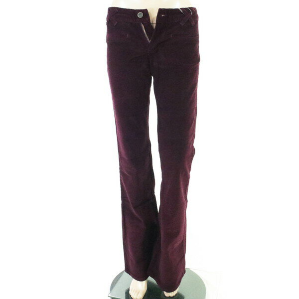 90%OFF 新品 フィーバージーンズ Fever Jeans パンツ 25 LPT3692 XS Sサイズ パープル レディース コーデュロイパンツ コットン 裾フレア ストレッチ