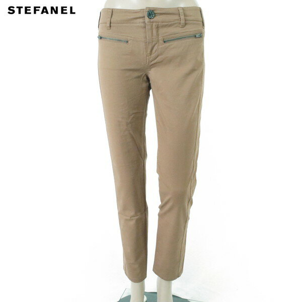 Rakuten - 90%OFF 新品 ステファネル STEFANEL パンツ 36 LPT3698 XS Sサイズ ブラウン レディース コットンパンツ カジュアルパンツ ストレッチ