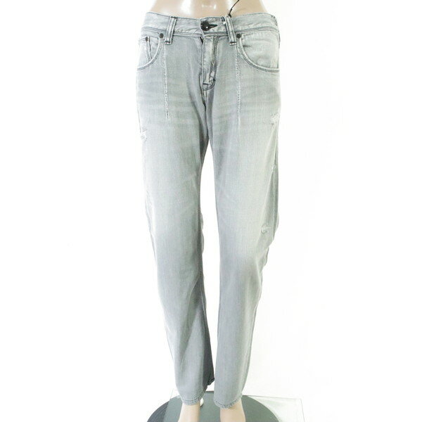 Rakuten - 『スーパーSALE割引対象』90%OFF 新品 チェルシーガーブ CHELSEAGARB パンツ 28 LPT3632 Mサイズ グレー レディース デニムパンツ クラッシュ コットン 日本製