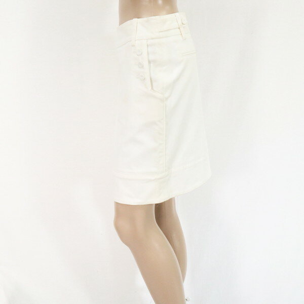 90%OFF 訳あり 新品 プリングル Pringle スカート 36 LSK711 Mサイズ オフホワイト レディース コットン×麻 ストレッチ 春夏
