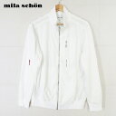 80%OFF 訳あり 新品 ミラショーン mila schon トラックジャケット 50 MCS1276 LLサイズ ホワイト メンズ 切替デザイン 長袖 ジップアップ コットン×ナイロン