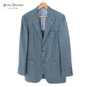 75%OFF 新品 ヒッキーフリーマン Hickey Freeman ジャケット A7 MJK1524 LLサイズ ネイビー×グレー メンズ テーラードジャケット チェック柄 ウール×シルク×リネン ロロピアーナ生地 ブレザー 春夏 942-02F