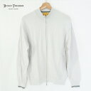 80%OFF 新品 ヒッキーフリーマン Hickey Freeman ジップニット L MKN1165 Lサイズ ライトグレー メンズ 長袖 コットン100% ...