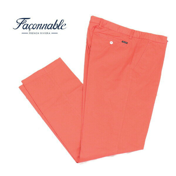 Rakuten - 80%OFF 新品 ファソナブル Faconnable パンツ 54 MPT2638 4Lサイズ オレンジ メンズ コットン 綿 ストレッチ サイドポケット アウトレット
