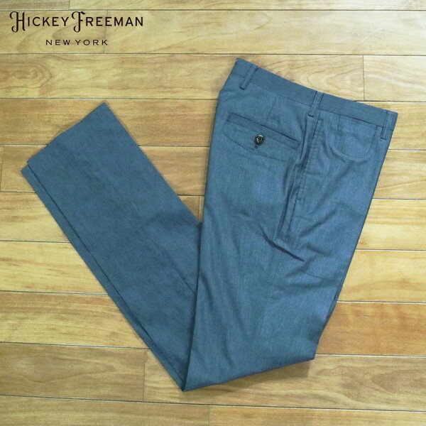 Rakuten - 80%OFF 新品 ヒッキーフリーマン Hickey Freeman パンツ 79 MPT3095 Mサイズ ブルーネイビー チノパン カジュアル コットン×ポリエステル ストライプ 日本製 春夏 917-65L