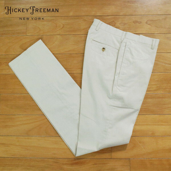 Rakuten - 80%OFF 新品 ヒッキーフリーマン Hickey Freeman パンツ 79 MPT3097 Mサイズ ライトベージュ チノパン カジュアル コットン×ポリエステル ストライプ 日本製 春夏 997-61L