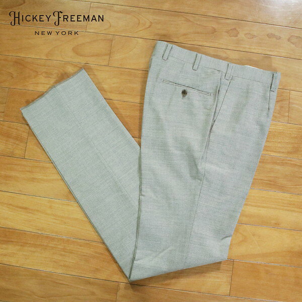 Rakuten - 80%OFF 新品 ヒッキーフリーマン Hickey Freeman パンツ 82 MPT3045 Lサイズ グレー スラックス ウール100% ビジネス 日本製 春夏 902-55F