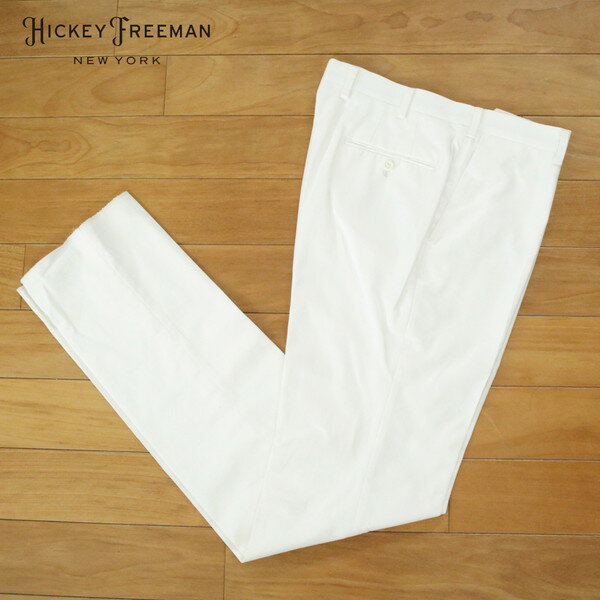 Rakuten - 80%OFF 新品 ヒッキーフリーマン Hickey Freeman パンツ 82 MPT3056 Lサイズ ホワイト チノパン スラックス コットン100% 日本製 春夏 902-57F